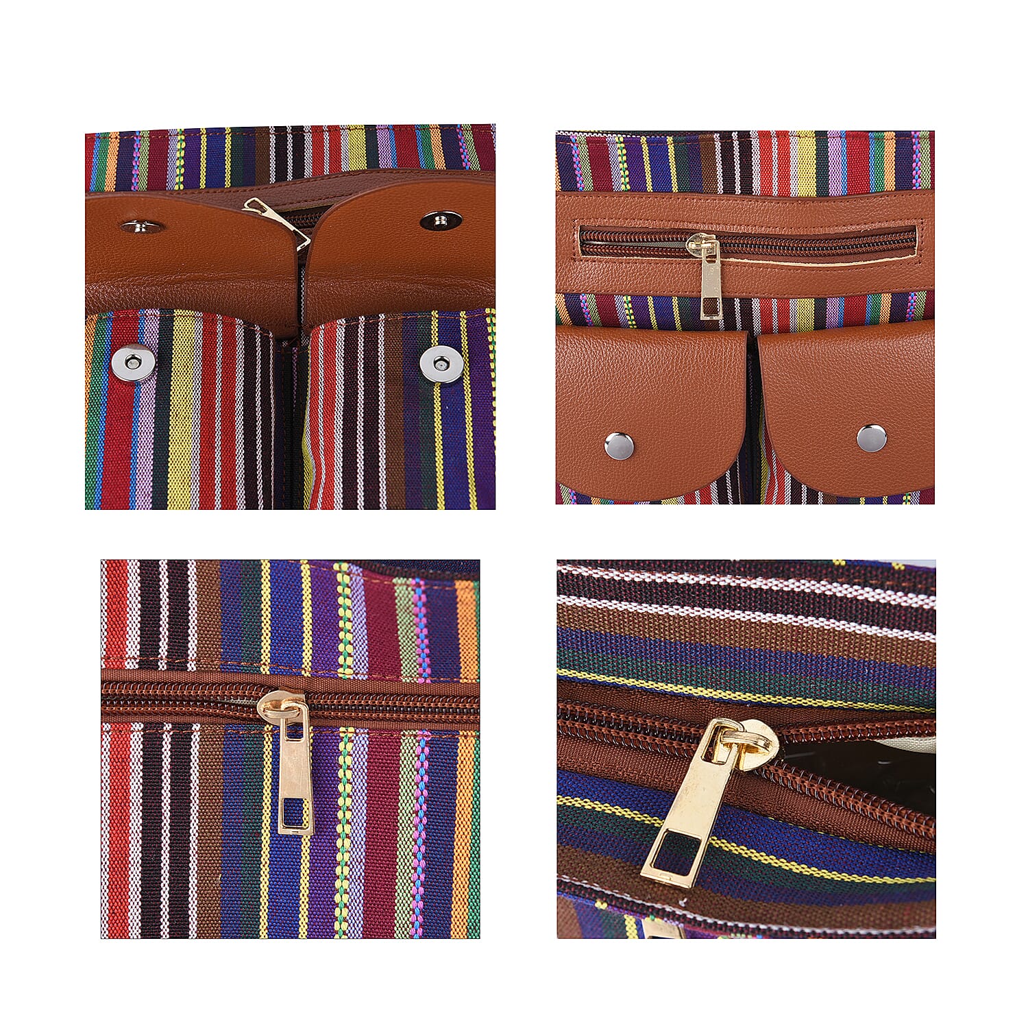 Multi color stripe Crossbody Bag