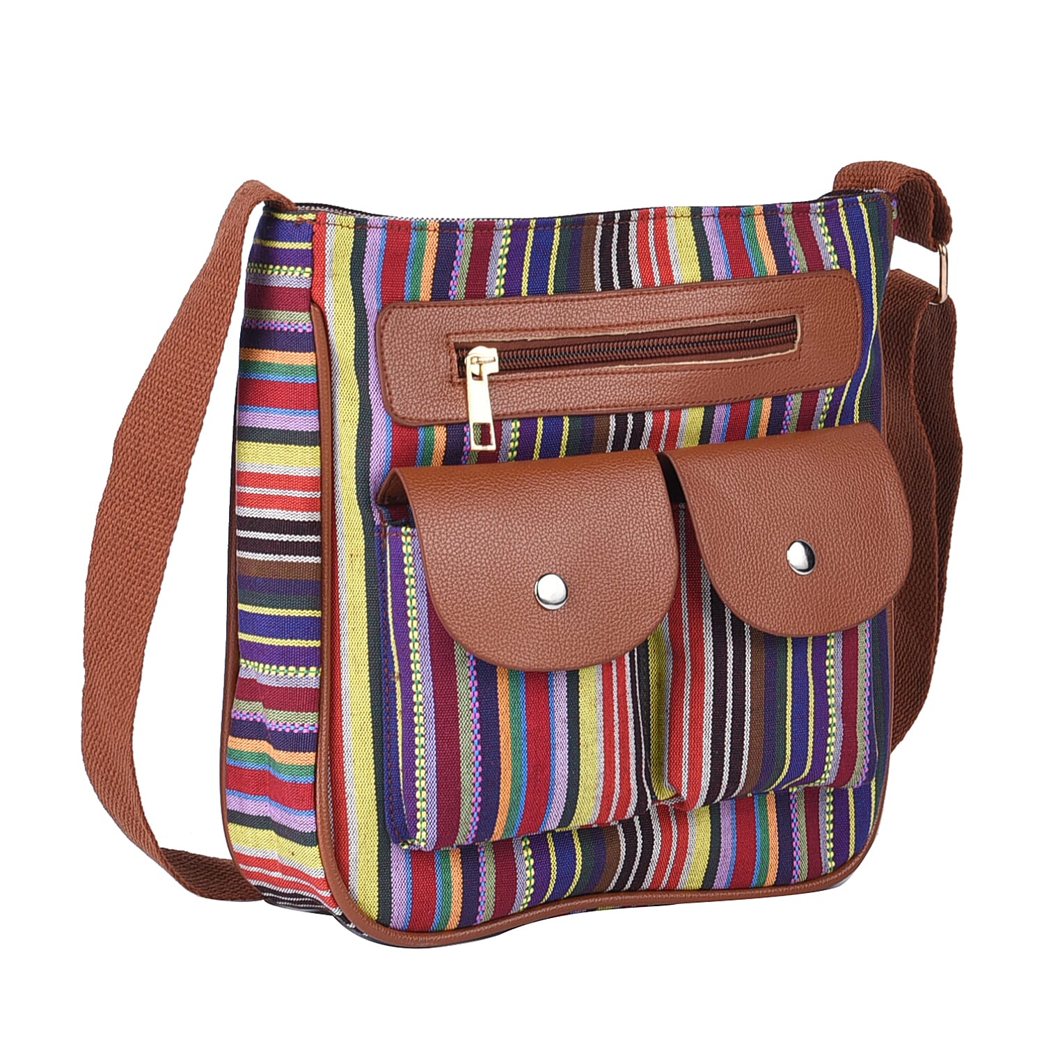 Multi color stripe Crossbody Bag