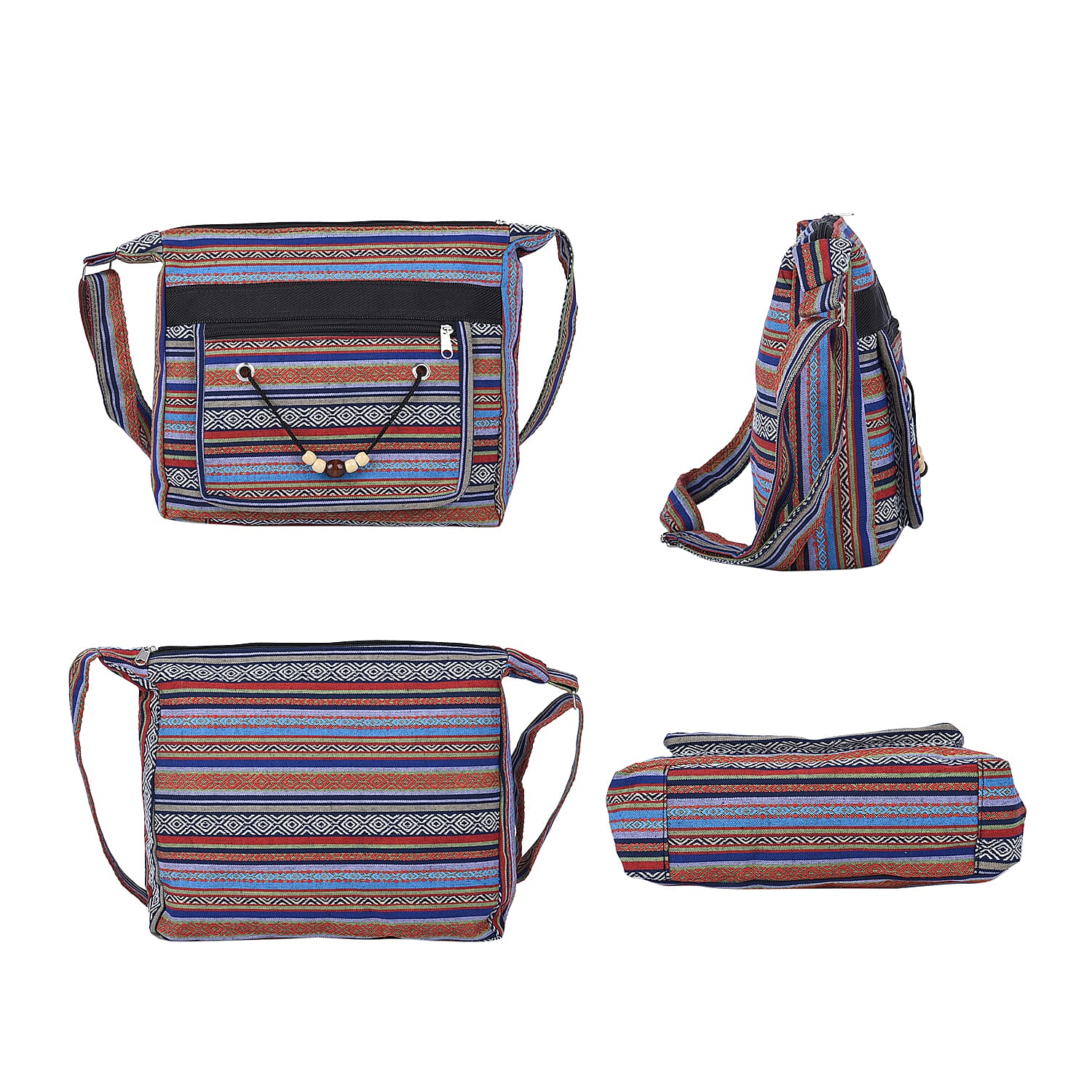 Multi Blue Color Crossbody Bag