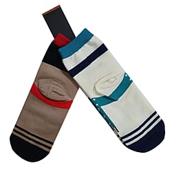 Auburn Pack of 2 Pairs of Novelty Christmas Aztec Socks