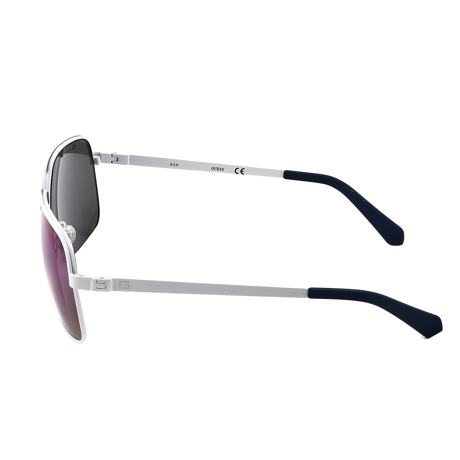 Guess Aviator Sunglasses with Blue Lenses - White