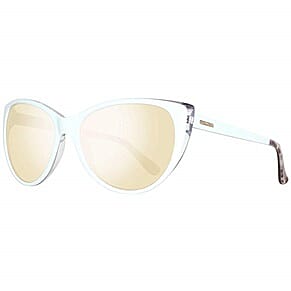 GUESS White Cat Eye Sunglasses with Mirror Lenses