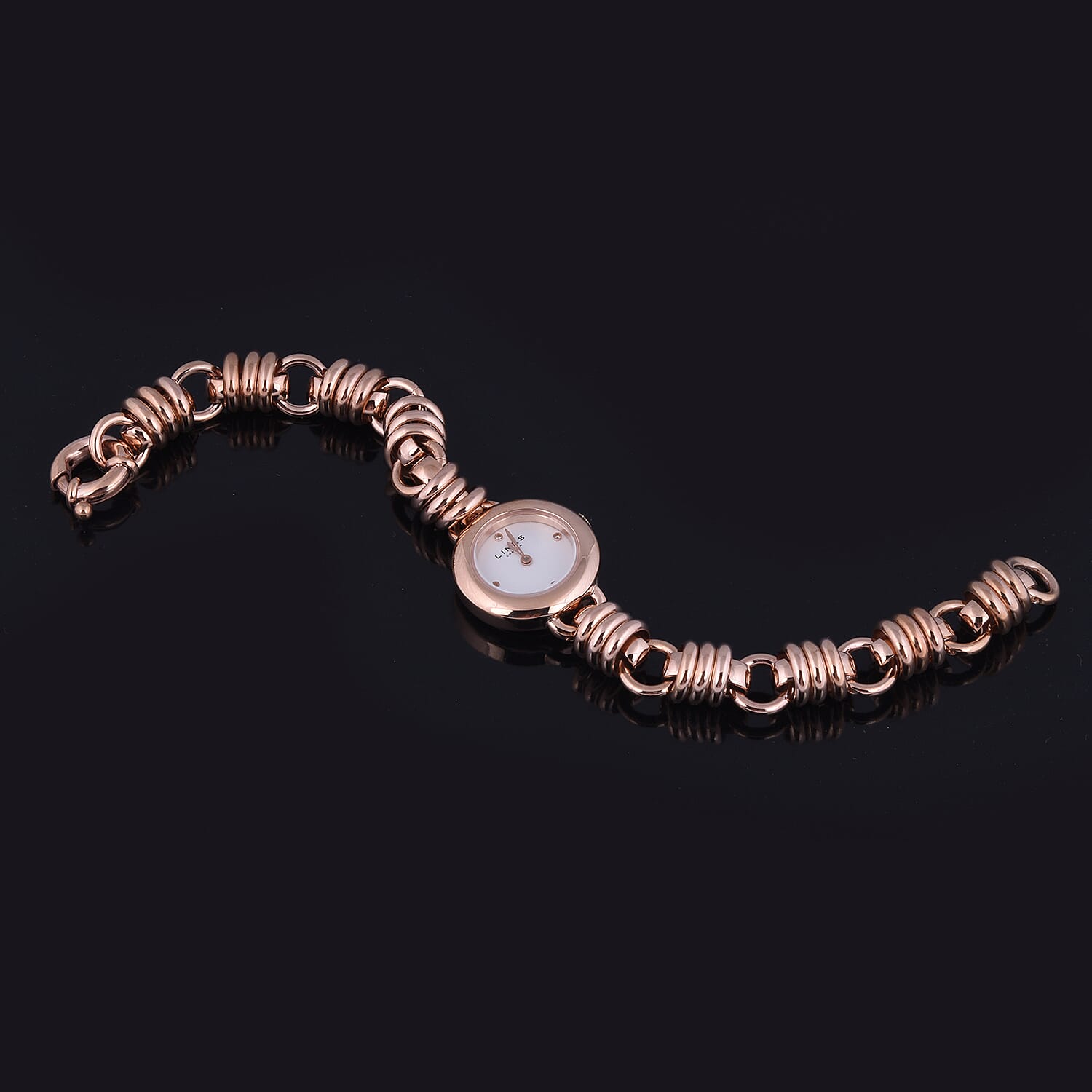 Links of London White Dial Sweetie Bracelet Watch in Rose Gold Colour -  up to 8in