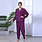2 Piece Set - LA MAREY 100% Viscose Floral Pattern Sleepwear Includes Long Top and Pants - Navy
