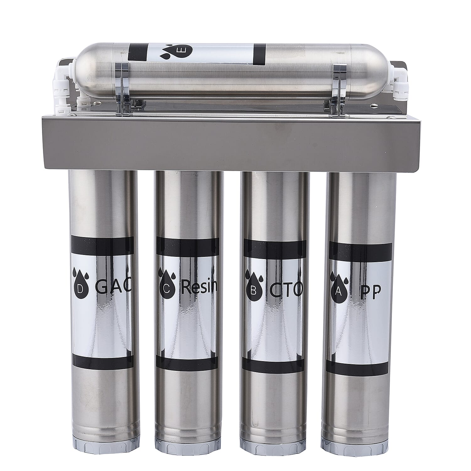 5 Stage Water Purifier Filter with PP, CTO, Resin, GAC, UF - Plumbed In