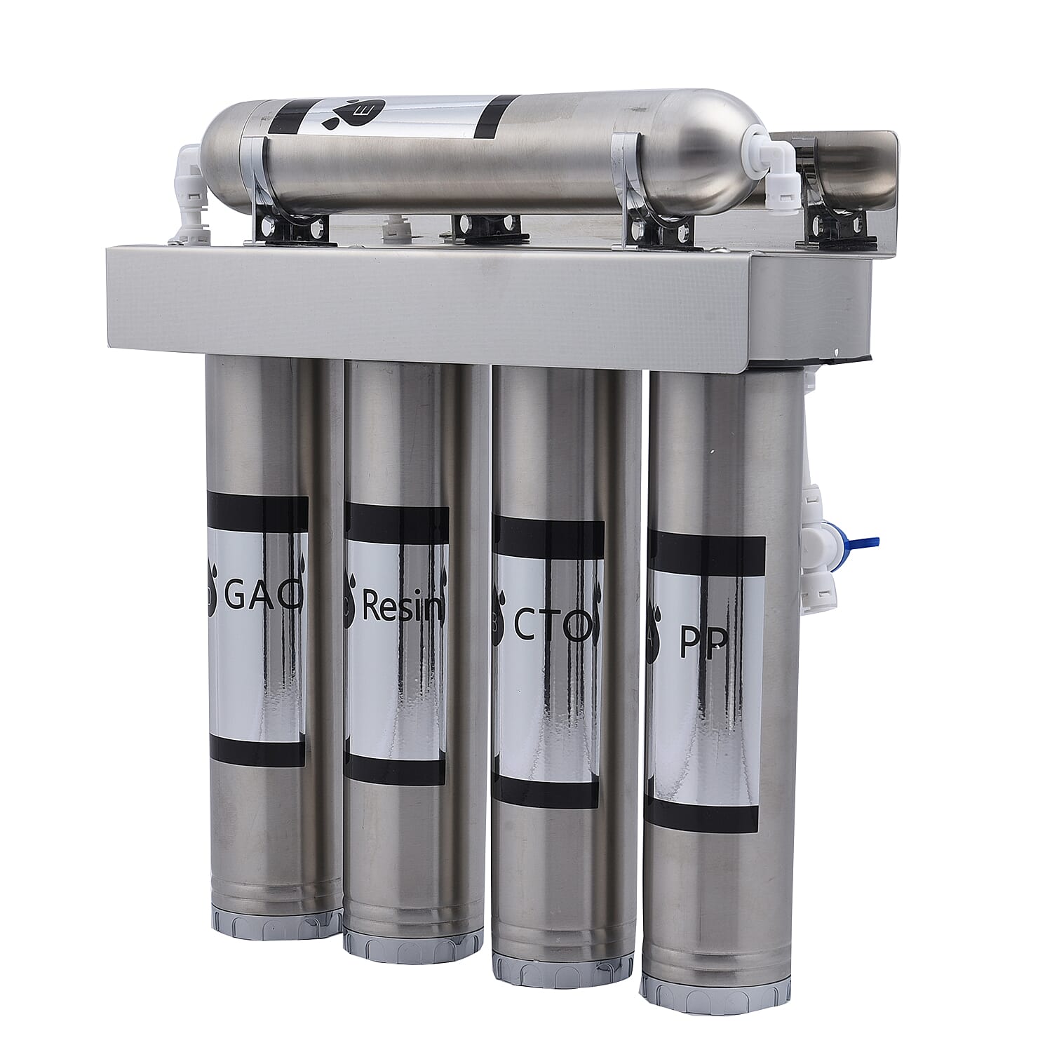 5 Stage Water Purifier Filter with PP, CTO, Resin, GAC, UF - Plumbed In