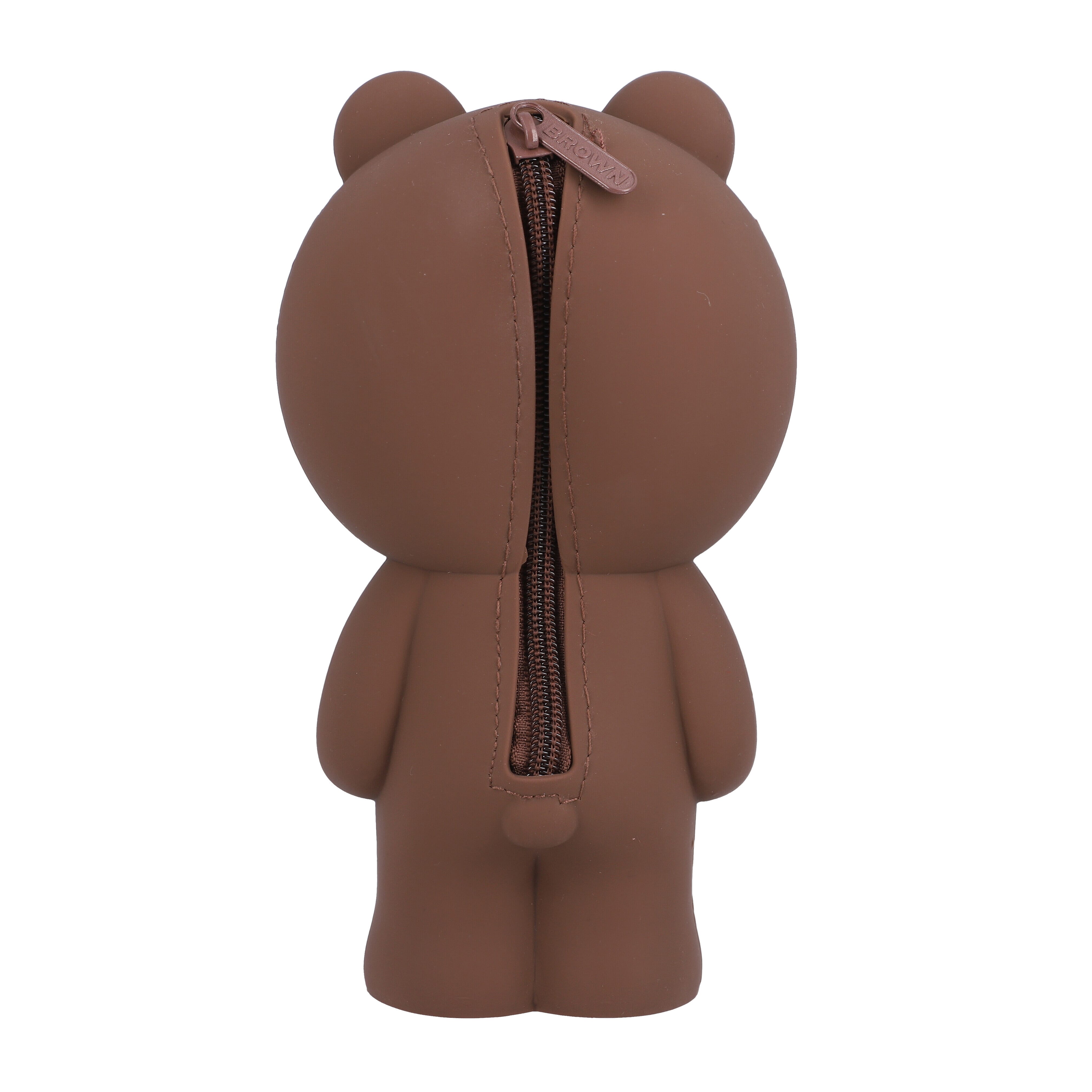 Creative 3D Silicone Pencil Case Cartoon Storage box (Size 20x11x10 Cm) - Brown