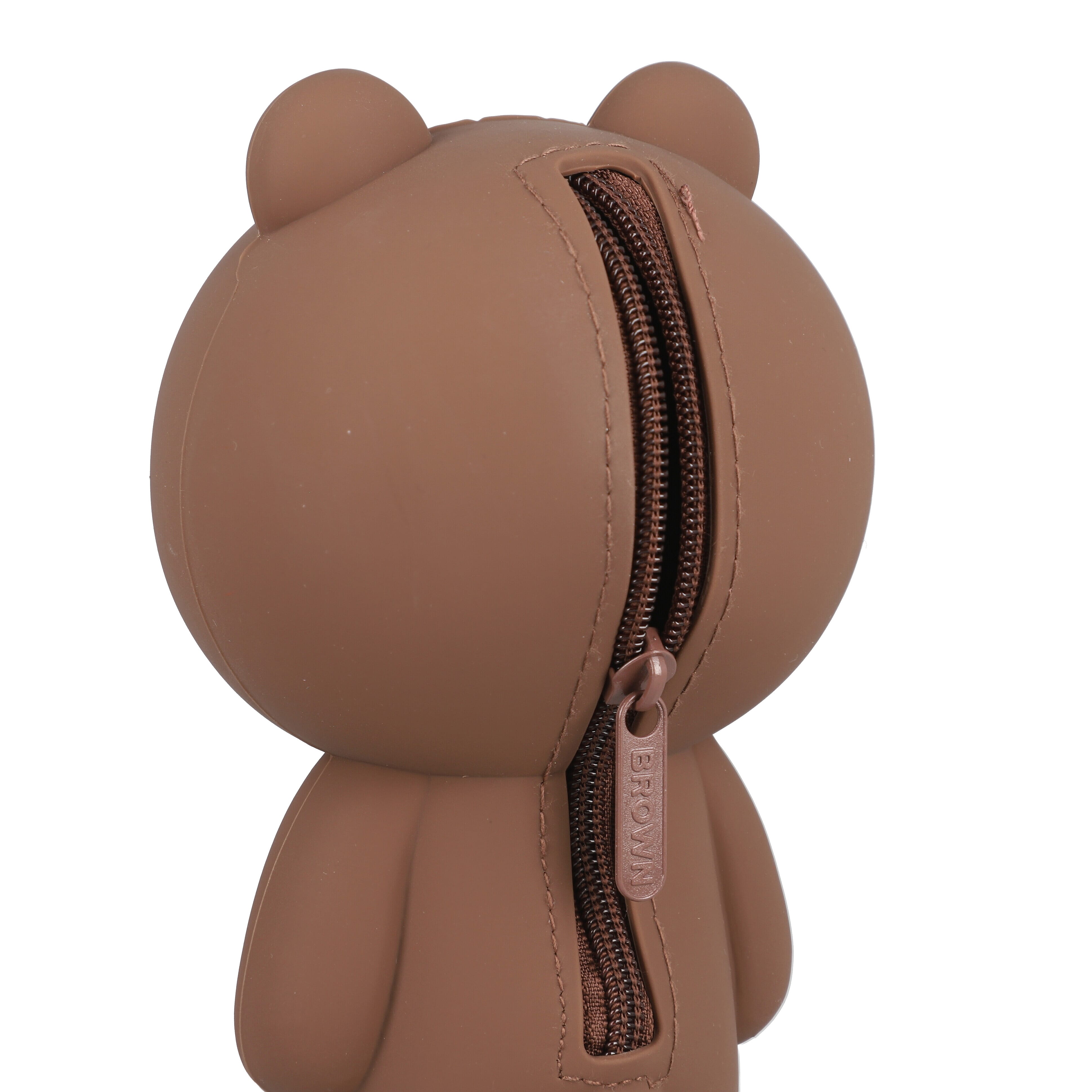 Creative 3D Silicone Pencil Case Cartoon Storage box (Size 20x11x10 Cm) - Brown