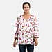 Floral Pattern Off Shoulder Top - Black