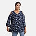Floral Pattern Off Shoulder Top - Black