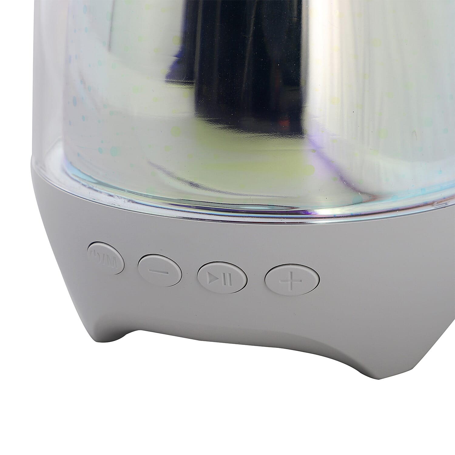 3D LED Colourful Spots Light and Bluetooth Speaker with USB Cord (Size 15x11Cm) - 2000mah