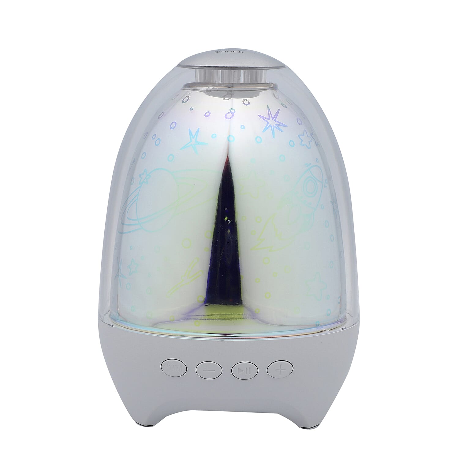 3D LED Universe Shining Light and Bluetooth Speaker with USB Cord (Size 15x11Cm) - 2000mah