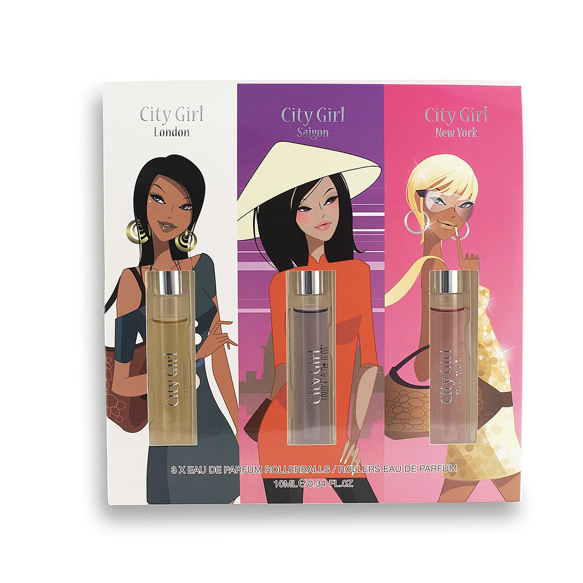 Laurelle: City Girl Rollerball Trio (Incl. City Girl Saigon EDP - 10ml, City Girl London EDP - 10ml & City Girl New York EDP - 10ml