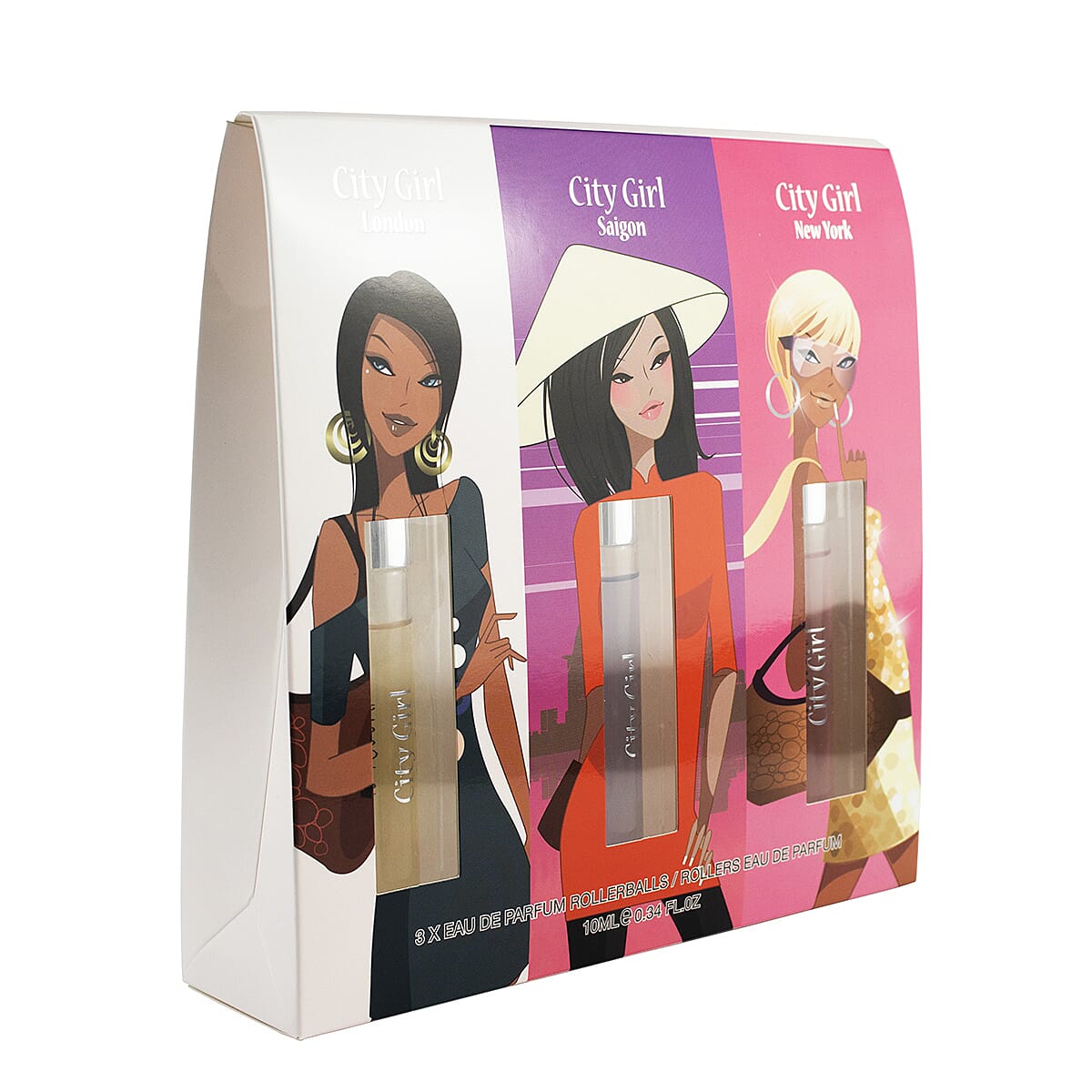 Laurelle: City Girl Rollerball Trio (Incl. City Girl Saigon EDP - 10ml, City Girl London EDP - 10ml & City Girl New York EDP - 10ml