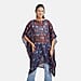 TAMSY Printed Chiffon Kaftan - Black