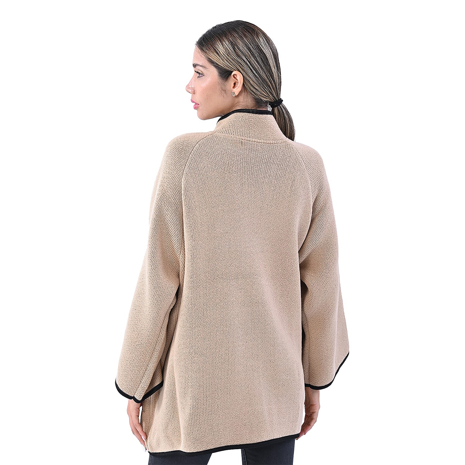 La Marey knit coat with buckle Beige