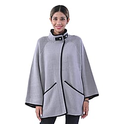La Marey knit coat with buckle Light Gray