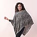 TAMSY Leopard Printed Velvet Poncho - Brown