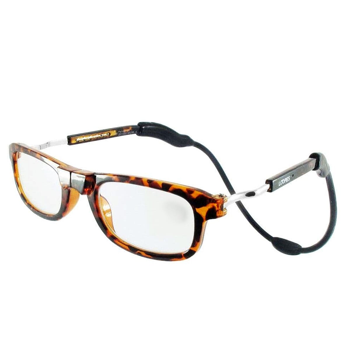 LOOPIES Brown Tortoise Shell Transparent Reading Glasses -3.00