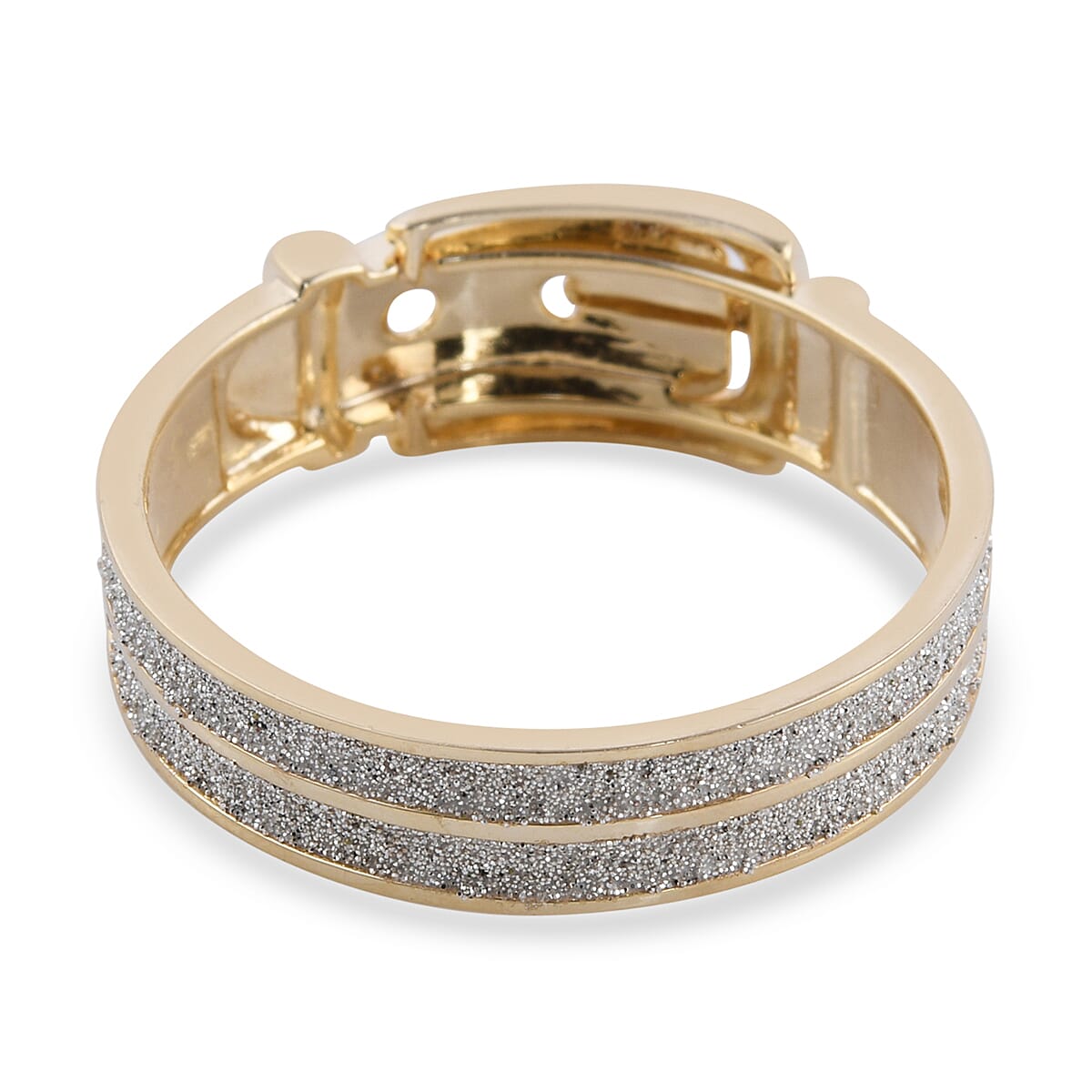 New York Close Out Deal - 9k Yellow Gold Buckle Ring