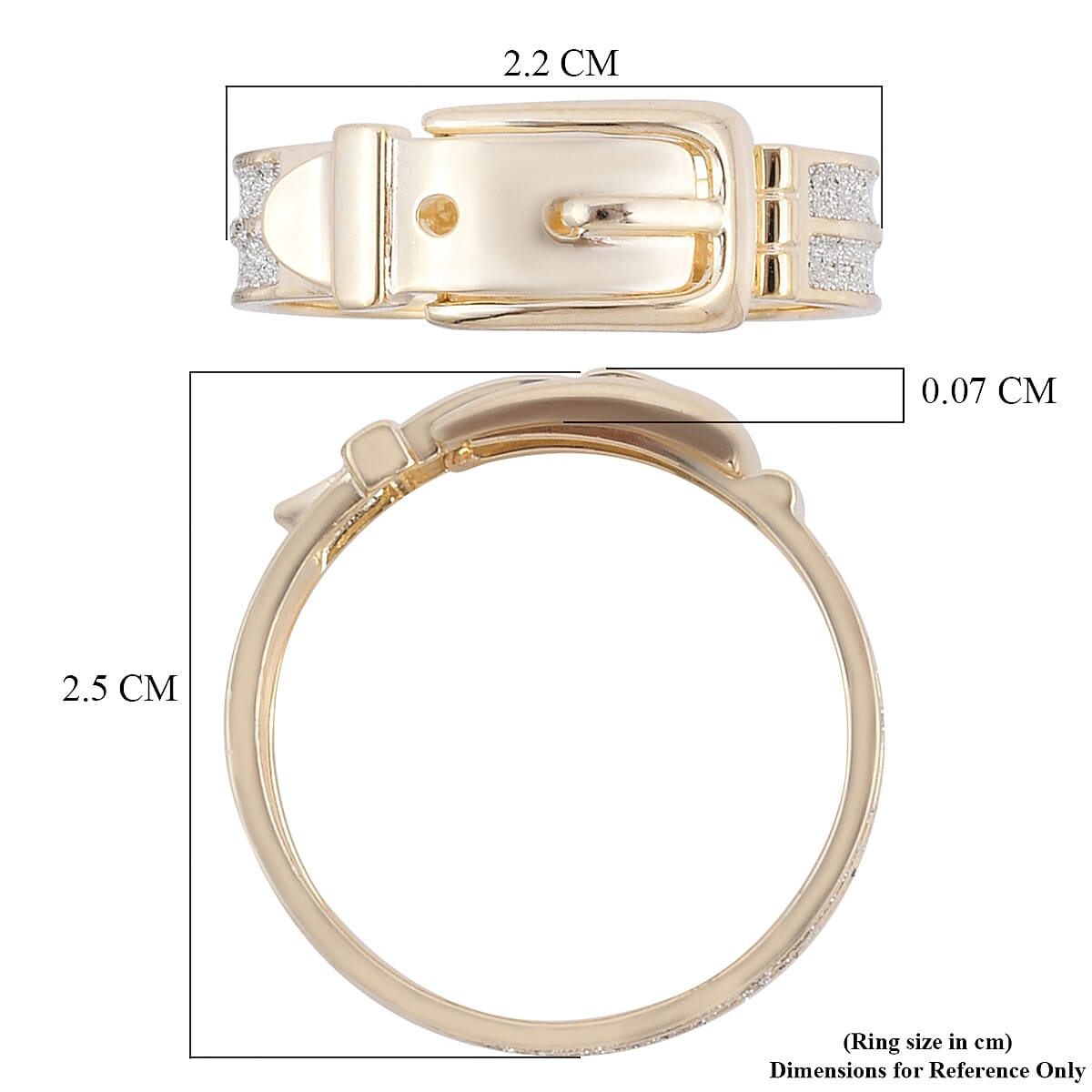 New York Close Out Deal - 9k Yellow Gold Buckle Ring