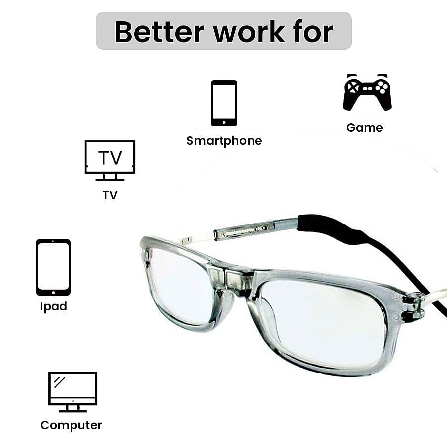 RETROPEEPERS Morgan Square Reading Glasses -1.5D - Grey