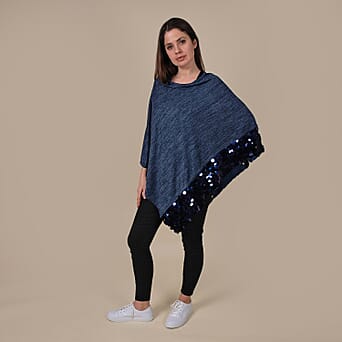 https://tjcuk.sirv.com/Products/67/0/6708429/TAMSY-Womens-Poncho-with-Sequin-Border-Navy_6708429_1.jpg?w=342&h=342