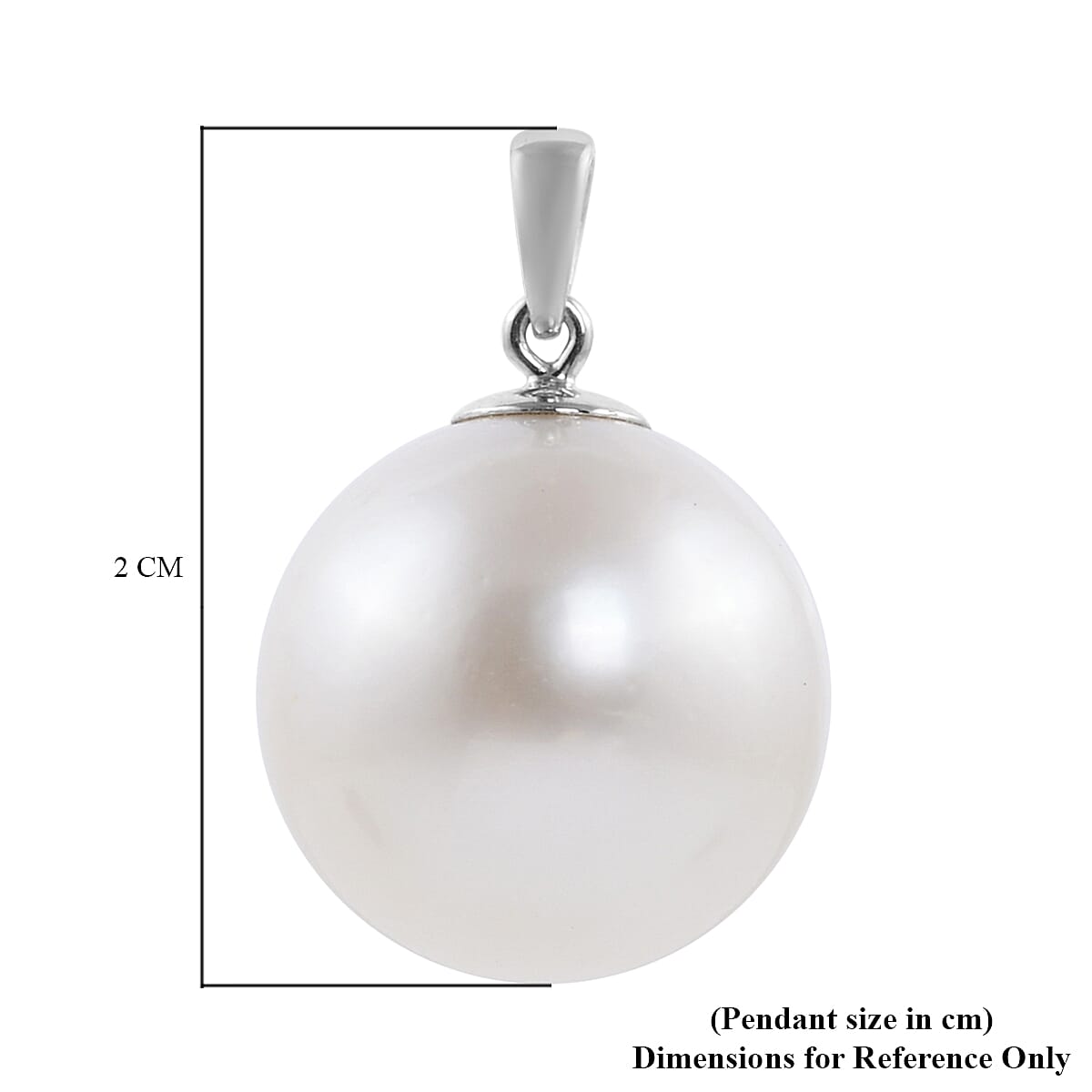 RHAPSODY 950 Platinum White South Sea Pearl (Rnd 14-15mm) Pendant