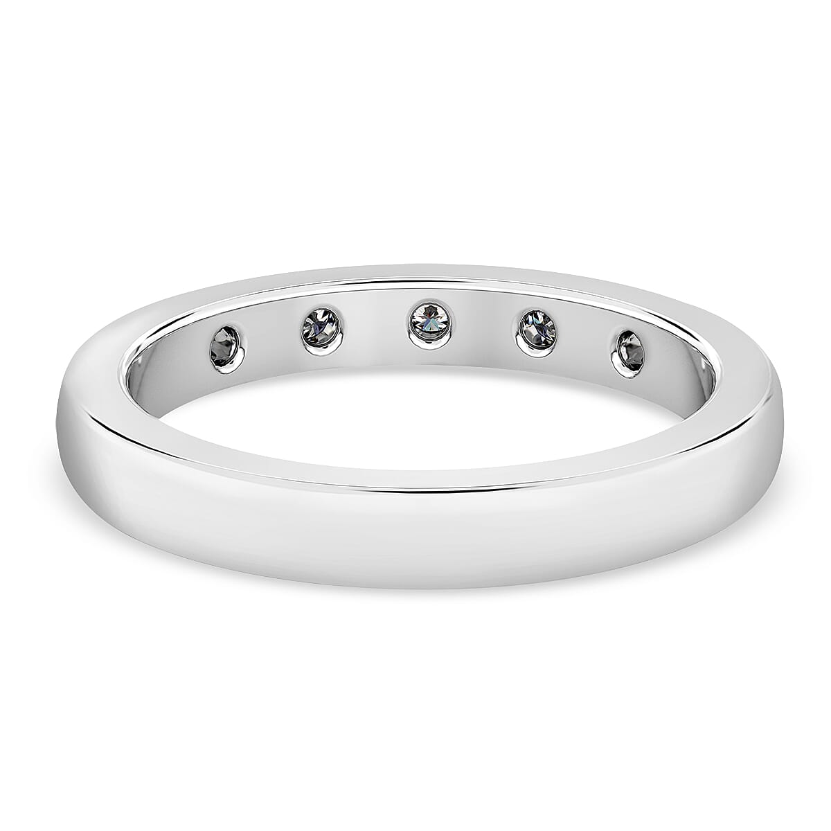 950 Platinum   White Diamond Certified E-F-VS  Ring 0.15 ct,  Platinum Wt. 5.33 Gms  0.150  Ct.