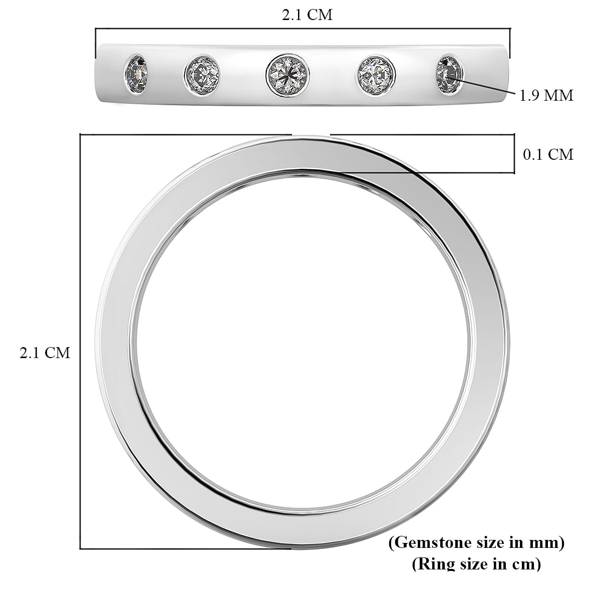 950 Platinum   White Diamond Certified E-F-VS  Ring 0.15 ct,  Platinum Wt. 5.33 Gms  0.150  Ct.