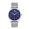Jacques Du Manoir Emotion Swiss Movement Blue Dial Water Resistant Watch with Milanese Bracelet Strap in Stainless Steel