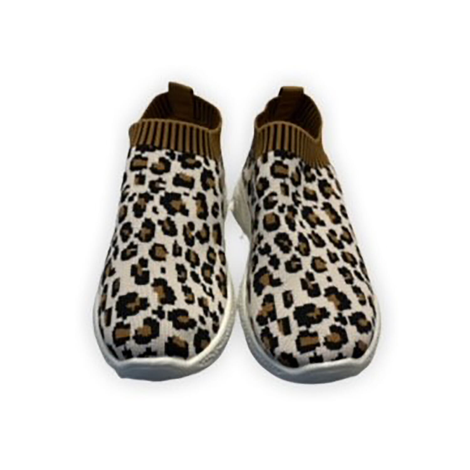 Leopard Pattern Slip-On Trainer (Size 5) - Black & Brown