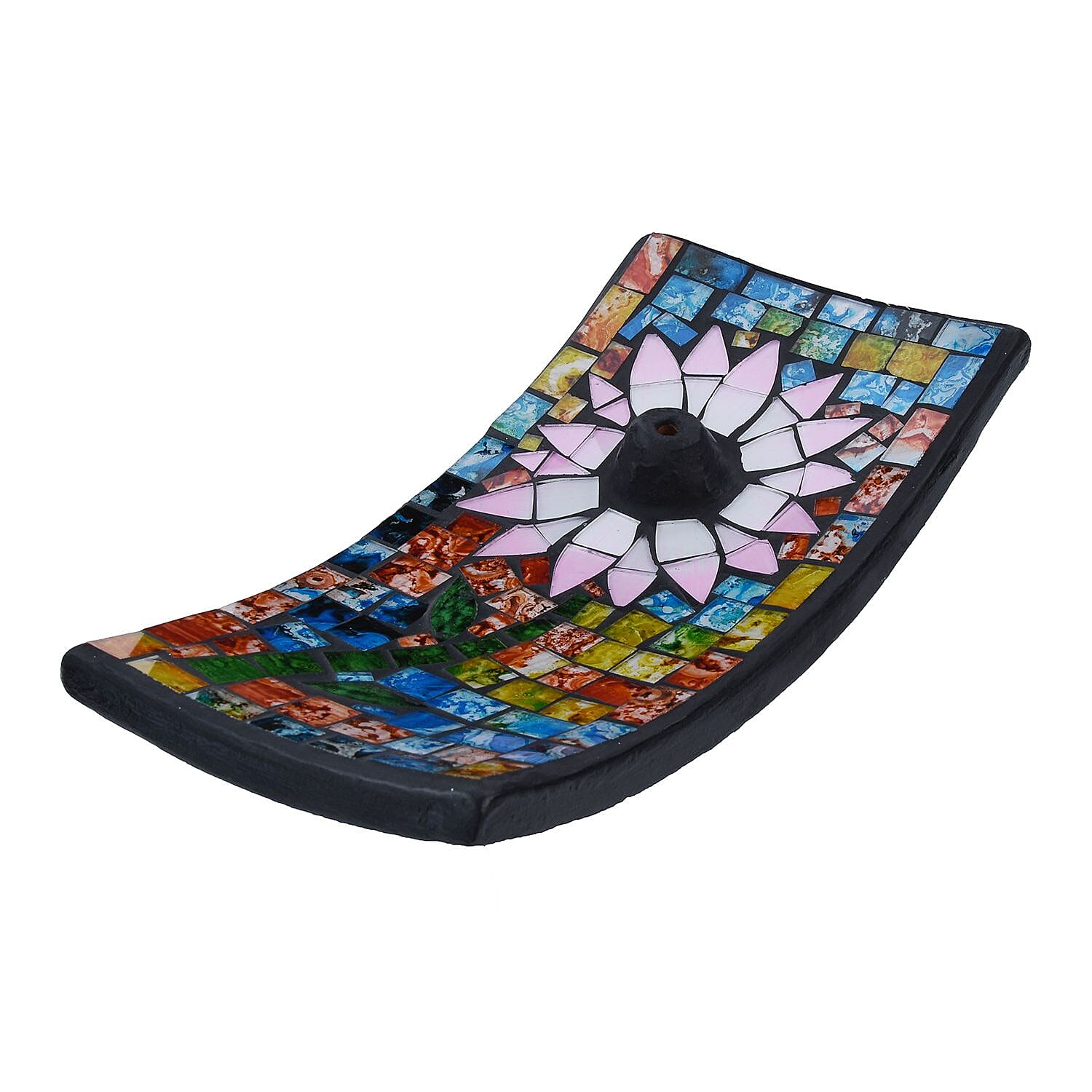 Handmade Mosaic Rectangular Incense Holder (Size 20x10cm) - Multi