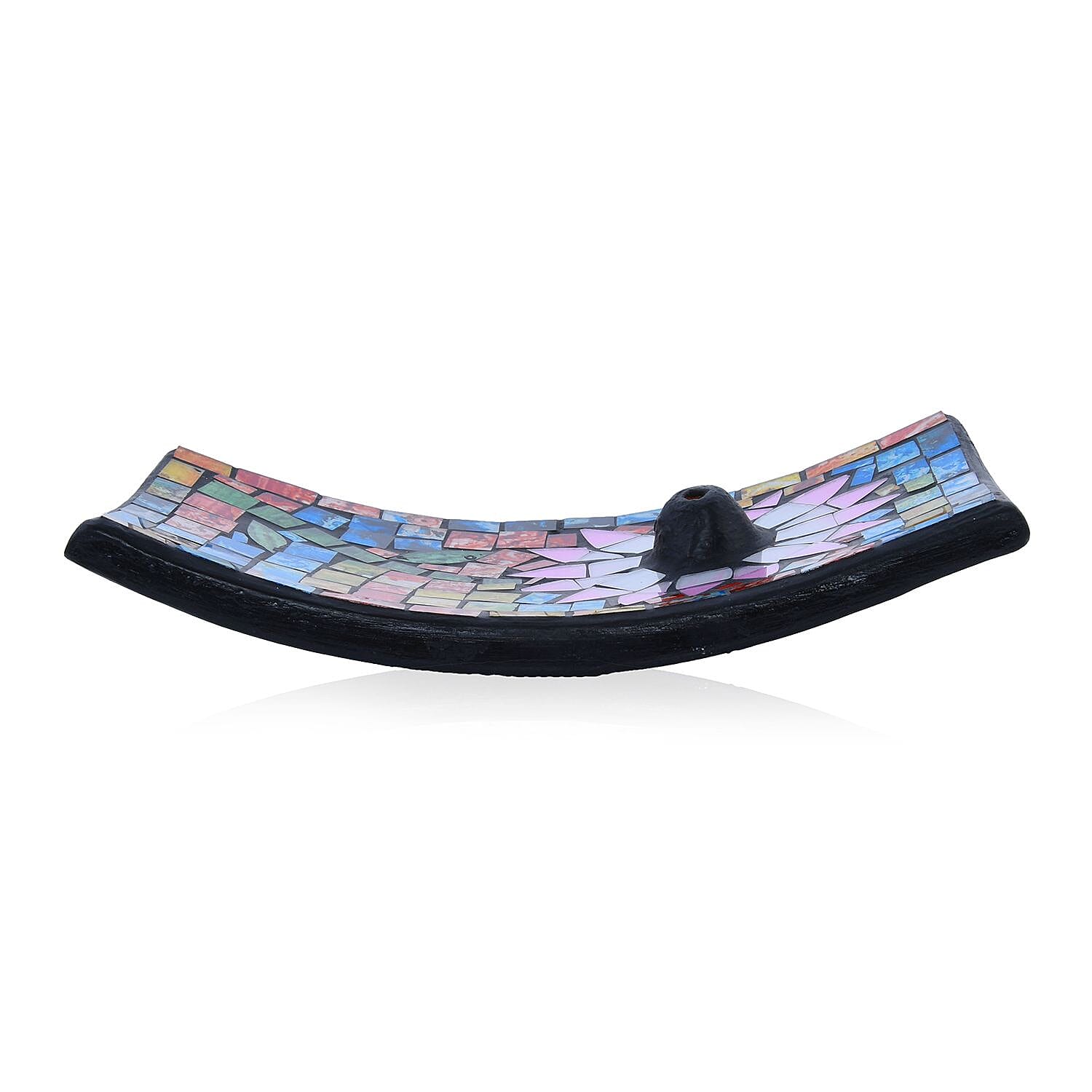 Handmade Mosaic Rectangular Incense Holder (Size 20x10cm) - Multi