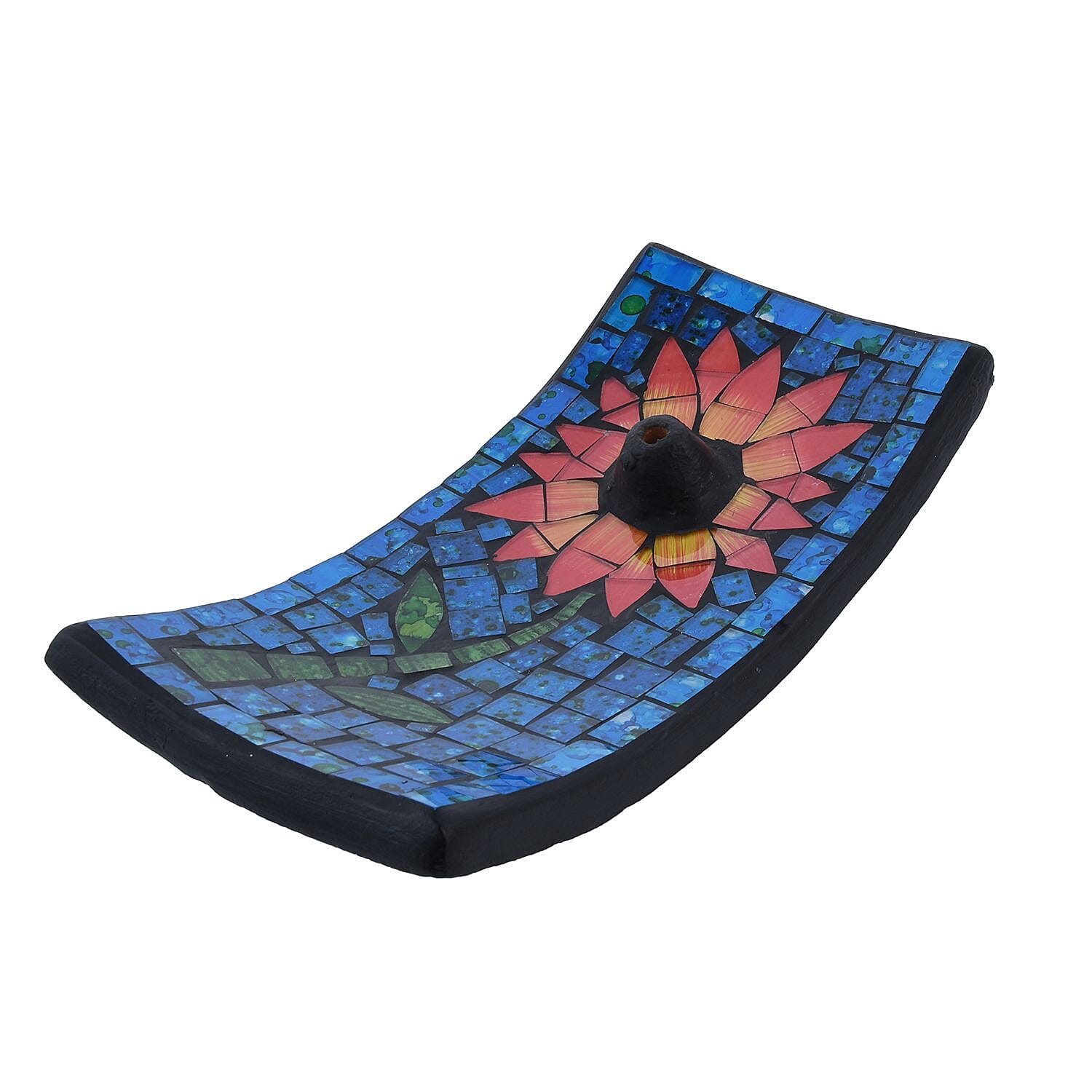 Handmade Mosaic Rectangular Incense Holder (Size 20x10cm) - Multi