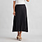 Tamsy Polyester Pleated Skirt Color Jet Black