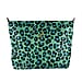 Tiggy & BO Leopard Pattern Tote Bag with Zipper Closure and Detachable Shoulder Strap - Mint & Black