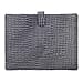 100% Genuine Leather Croc Embossed Pattern Ipad Sleeves with Magnetic Push Button (Size 31x25x3Cm) - Black