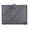 100% Genuine Leather Croc Embossed Pattern Ipad Sleeves with Magnetic Push Button (Size 31x25x3Cm) - Black