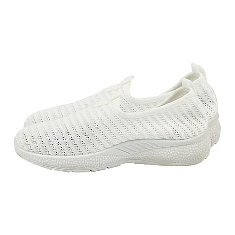 Womens Comfortable Slip-On Shoes (Size 3) - White