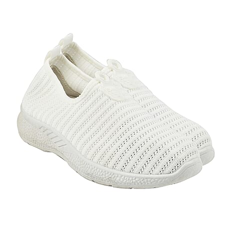 Womens Comfortable Slip-On Shoes (Size 3) - White