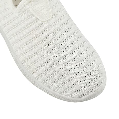 Womens Comfortable Slip-On Shoes (Size 4) - White
