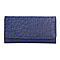 Genuine Leather Ostrich Embossed Pattern RFID Wallet - Tan