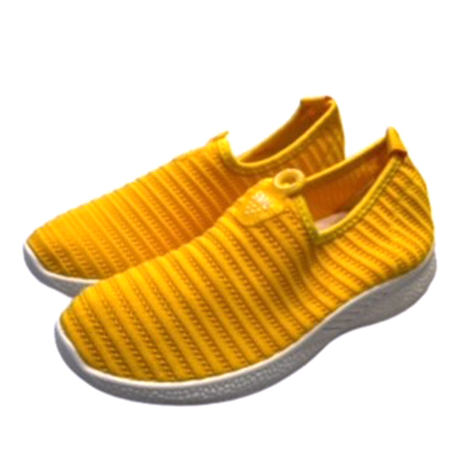 Womens Comfortable Slip-On Shoes (Size 5) - Yellow