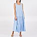 TAMSY Open Back Sleeveless Midi Dress - Pale Blue