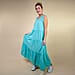 TAMSY Open Back Sleeveless Midi Dress - Pale Blue