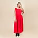 TAMSY Open Back Sleeveless Midi Dress - Coral