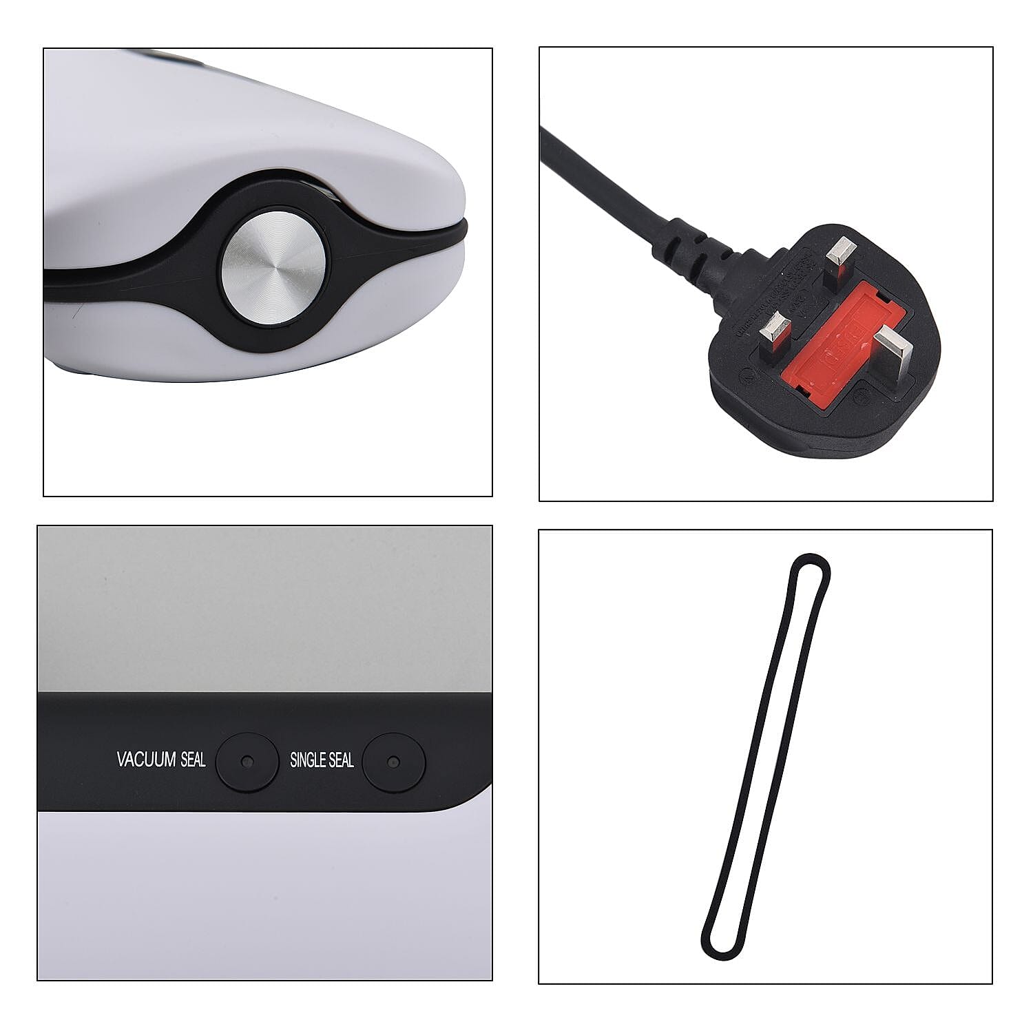 Money Saver Homesmart Automatic Vacuum Sealer Machine for Food Preservation with 20 Pcs Vacuum Bags - White