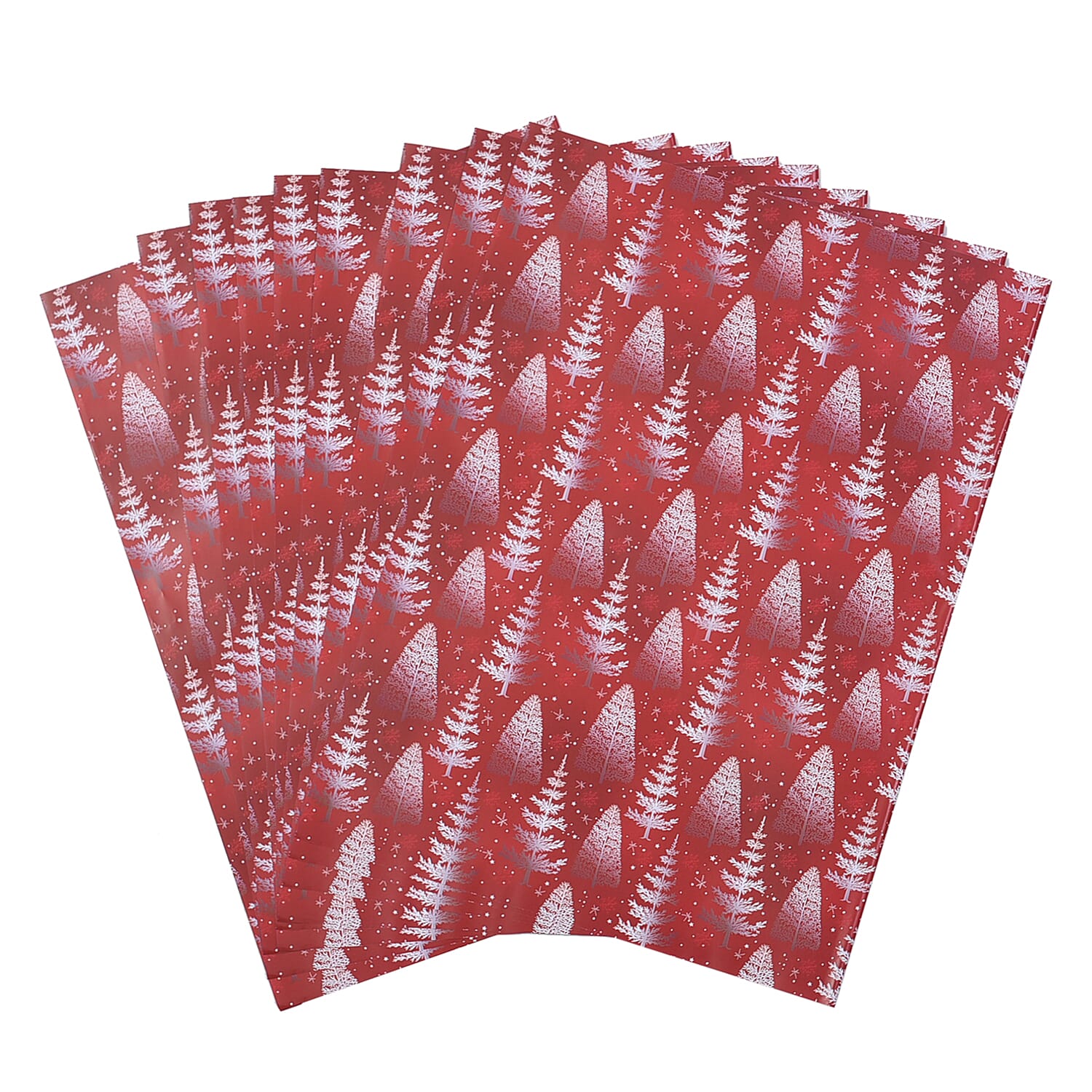 Set of 40 - Christmas Theme Wrapping Gift Papers - Red and Multi