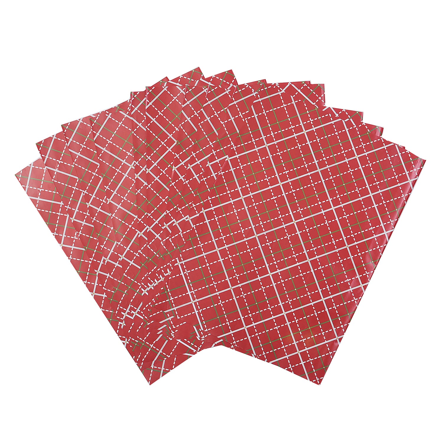Set of 40 - Christmas Theme Wrapping Gift Papers - Red and Multi